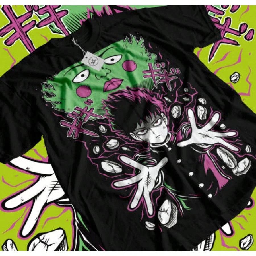 Anime Mob Psycho 100 Cast Cartoon T Shirt V2 S