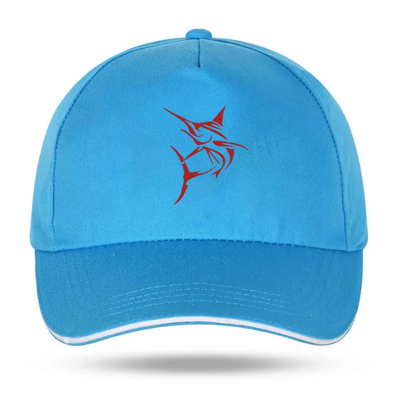 Marlin Fish Large swordfish Fishing Print Baseball Cap Unisex Women Parent-child Hats Outdoor Adjustable Caps Trucker Hat wayne
