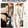 Crossbody Phone Case for Samsung Galaxy Z Fold 7 Fold 6 5 4 Flower Design Card Slot Flip Wallet Holder Hand Strap Leather Cover
