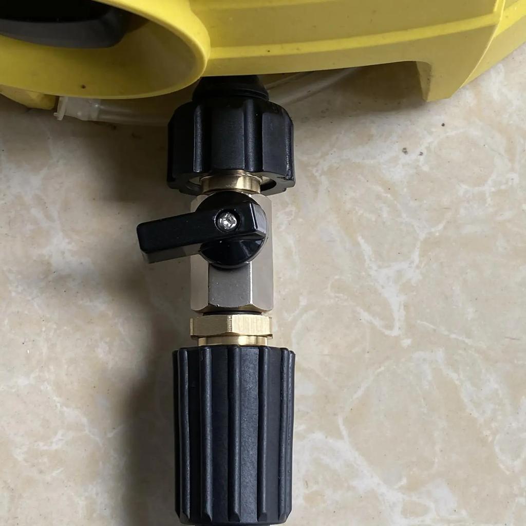 High Pressure Wash M22 Swivel Connnector With Ball Valve Switch On/off Function For Water Outlet Or Wash Gun
