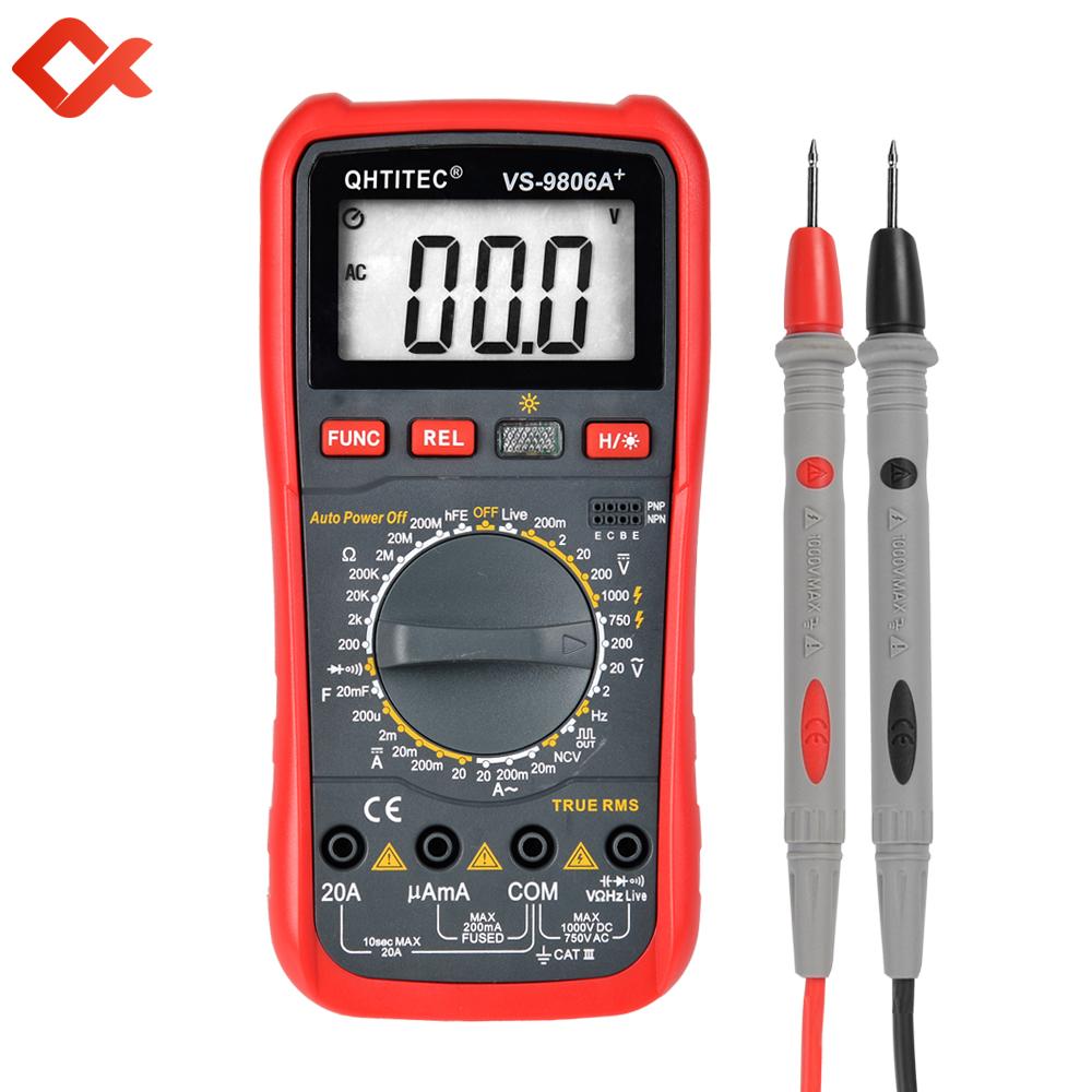 Multimetro digitale Inteligent True Rms Tester Amperometro Voltmetro 3 in 1 Frequenza Ohm Meter Rel Hfe Ncv Strumenti per elettricisti Vs9806a