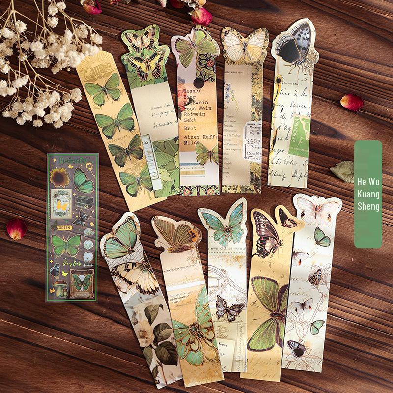 Mu Ran Butterfly Dream Paper Bookmark - Elegant Page Marker