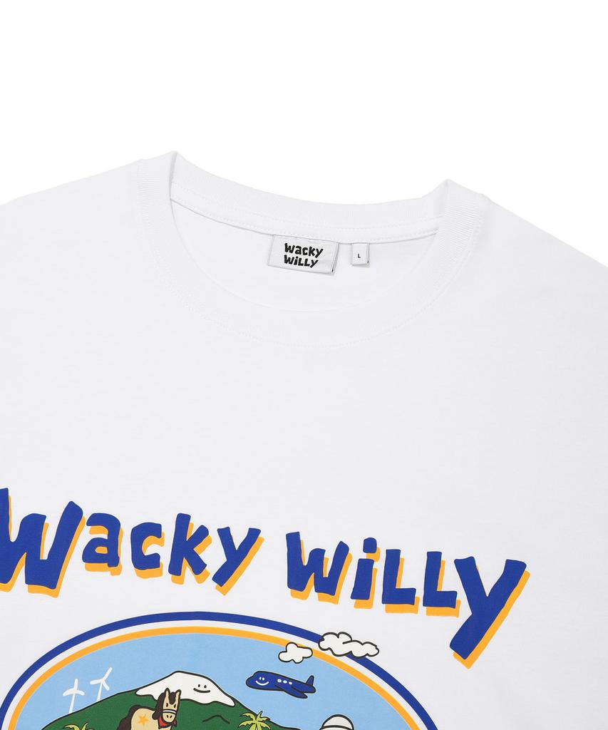 WACKY WILLY Kiki Travel Series Jeju T-Shirt White