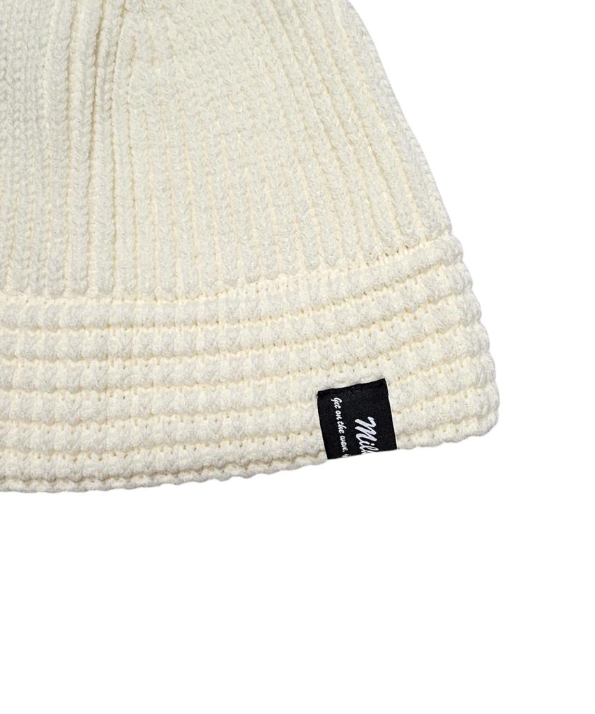 Milkeuweibeu Daily Bucket Knit Beanie [Ivory]