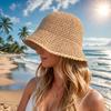 Woven Straw Fisherman Hat Korean Style Bucket Hat Casual Women Sun Hat  Outdoor