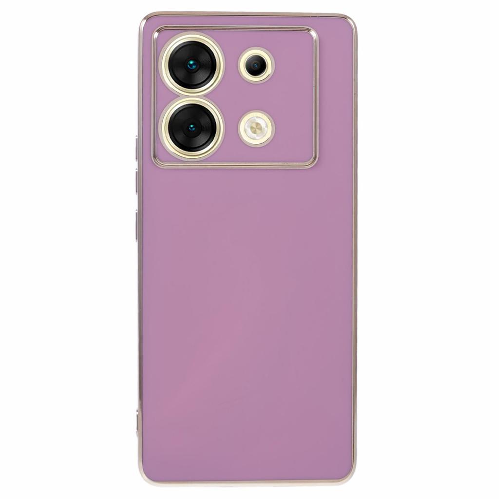 For Infinix Zero 30 5G Case Glossy TPU Phone Cover Electroplate Golden Edging