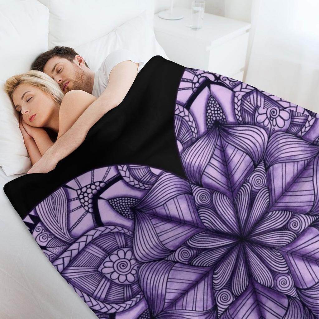 Purple Heart Throw Blanket Christmas Gifts Soft Plaid Hairys Single Blankets