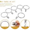 44 Pcs Silver Metal Curtain Clips with Clamps 3.8x7.3cm Curtain Accessories