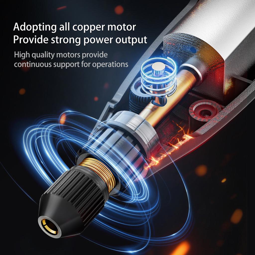 Mini Power Carving Tool Electric Grinder Polisher Cordless Engraver Rechargeable Cordless Rotary Tool 6 Speeds 18000 RPM