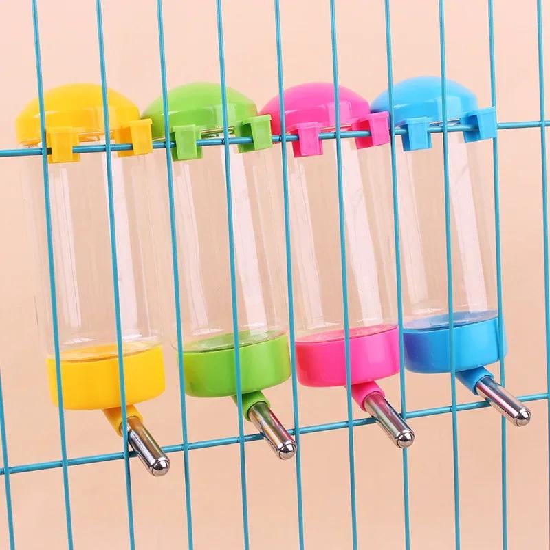 Hanging Pet Drinking Head Pipe Fountain Plastic Water Bottle Dispenser Feeder for Hamster, Dog, Guinea Pig, Squirrel, Rabbit