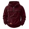Men's Casual Multi-Pocket Zipper Hoodie - European Style for Autumn/Winter 2025