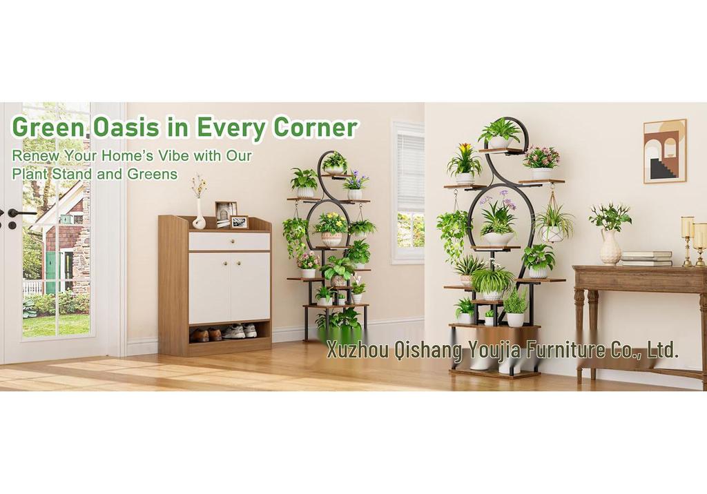 Wrought Iron Multi-layer Flower Stand with Grow Light - Space-saving Indoor/Outdoor Garden Holder