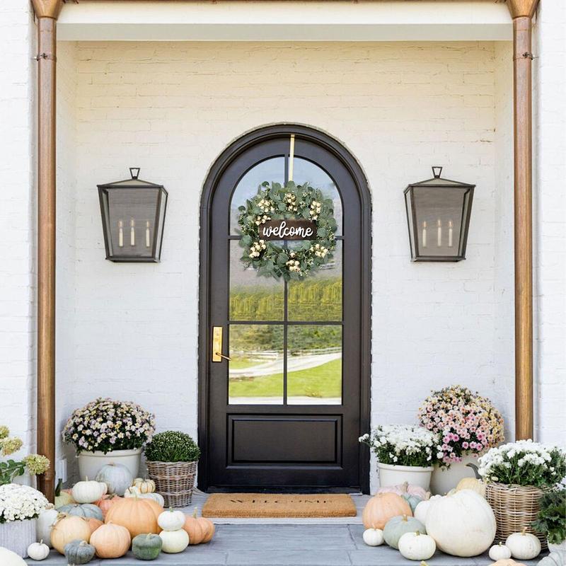 Eucalyptus Wreath 20in Eucalyptus Wreaths For Indoors With Berries Decorative Garlands Ornaments Wreath Supplies For Indoor