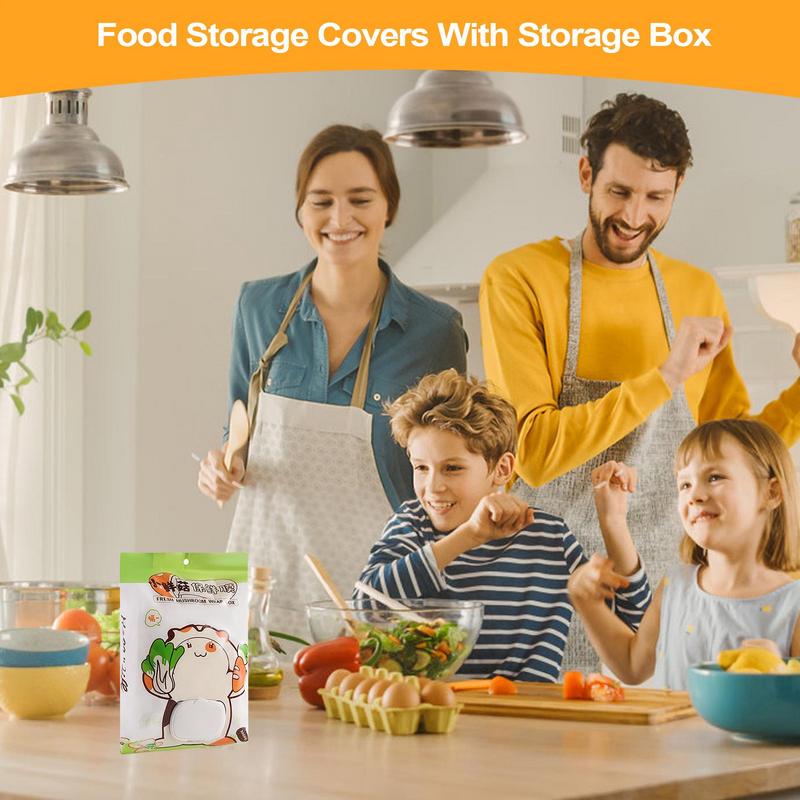 Elastic Bowl Covers Leftover Dustproof Wrap Leftover Dustproof Wrap For Bread Proofing Vegetable Fruit Stretch Plate Cling Film
