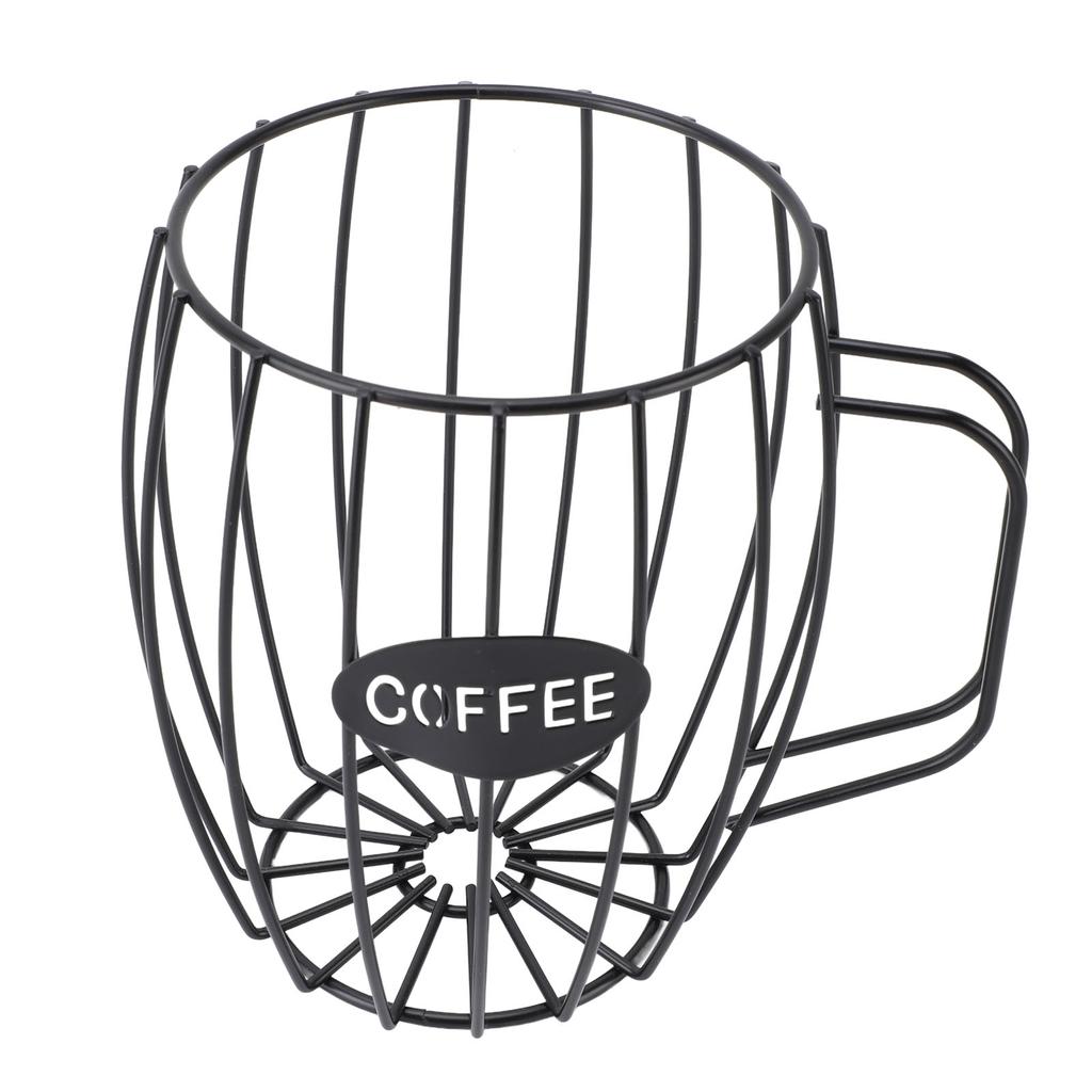 Coffee Pod Holder Iron Metal Beer Cup Shaped Coffee Capsule Storage Basket Organizer for Counter Cof