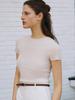 ANGELO BIANCO Whole Garment Silk Soft Rib Knit Top_2Color
