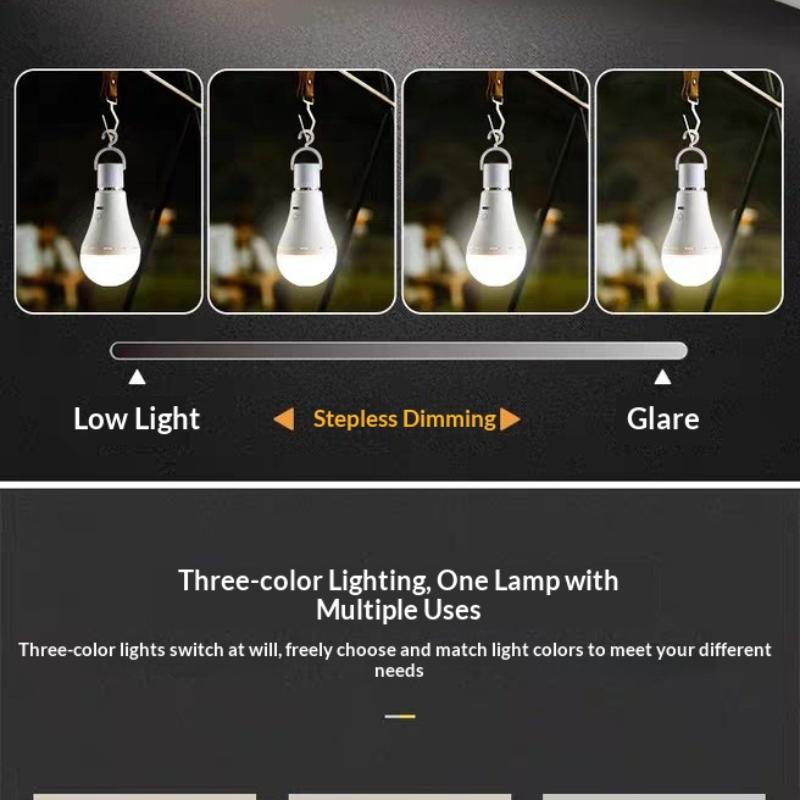 1 Set Rechargeable Smart Dimmable E27 Bulbs With Timing Cordless Battery Operated Light Bulb Rgb/3 Color Usb Led Lamp Bulb