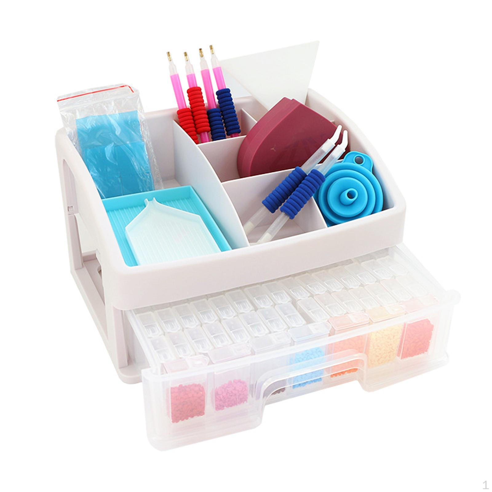 Storage Box Case Holder Nail Accessory Organizer for Storege Jewelry Beads Sewing One layer_48 Round Bottle 1660₽