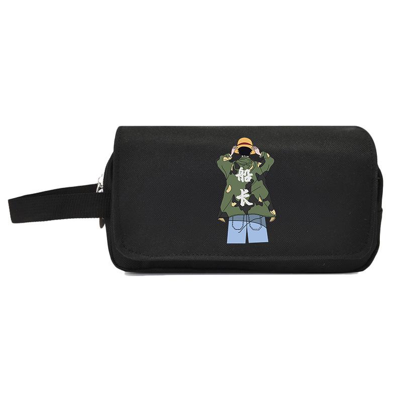 One Piece Large Capacity Pencil Case - Luffy, Zoro, Ace, Law, Sanji Japanese Style Student Stationery Bag Large Capacity