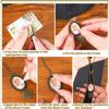 DIY Customizable Wedding Photo Brooch Charm With Rhinestones Bowknot Blue Heart Pendant For Bridal Bouquet Keepsake