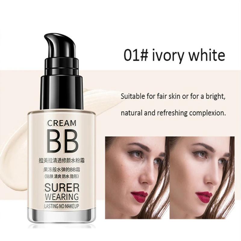 

30 мл Lameila Super Wearing Lasting No Make Up Natural Concealer Foundation BB Cream #1 Ivory White
