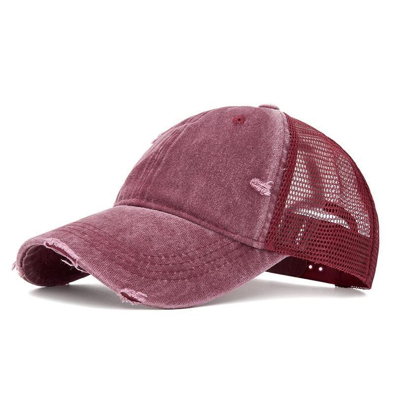 Baseballkappe Sommer Unifarben Atmungsaktive Netzkappe Outdoor Sonnenschutzkappe