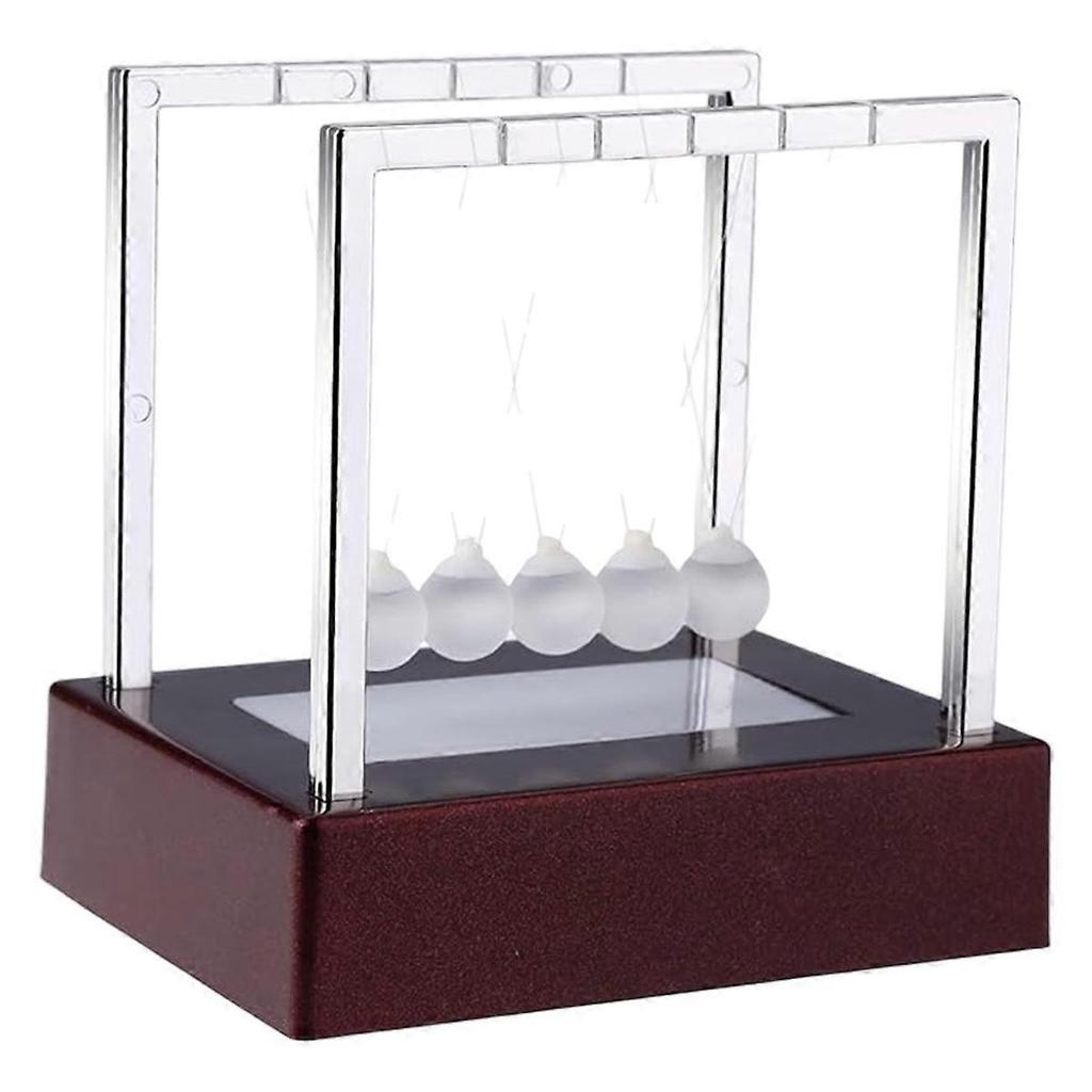 LED Light Up Cradle Balance Balls Glass Swing Puzzle Desk Toy for Home Office