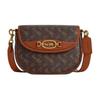Harley 22 Printed Coated Canvas And Glove Tanned Leather Crossbody Bag Medium Women Bags Brown CR512-B4TXN