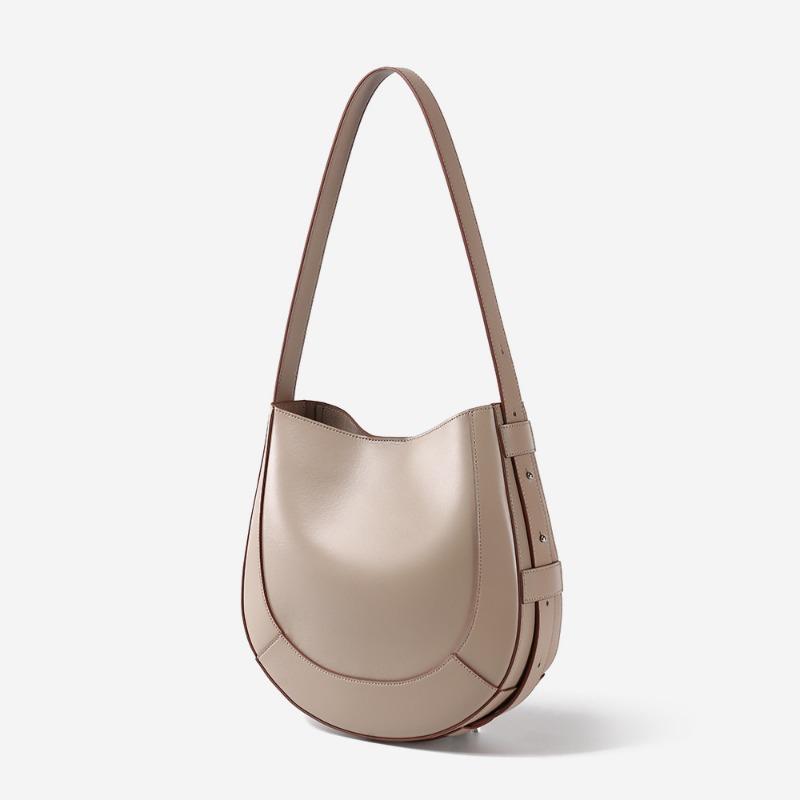 Genuine Leather Sherry Bag Large-capacity Tote Bag Simple Style Fashionable Commuting Single-shoulder Bag