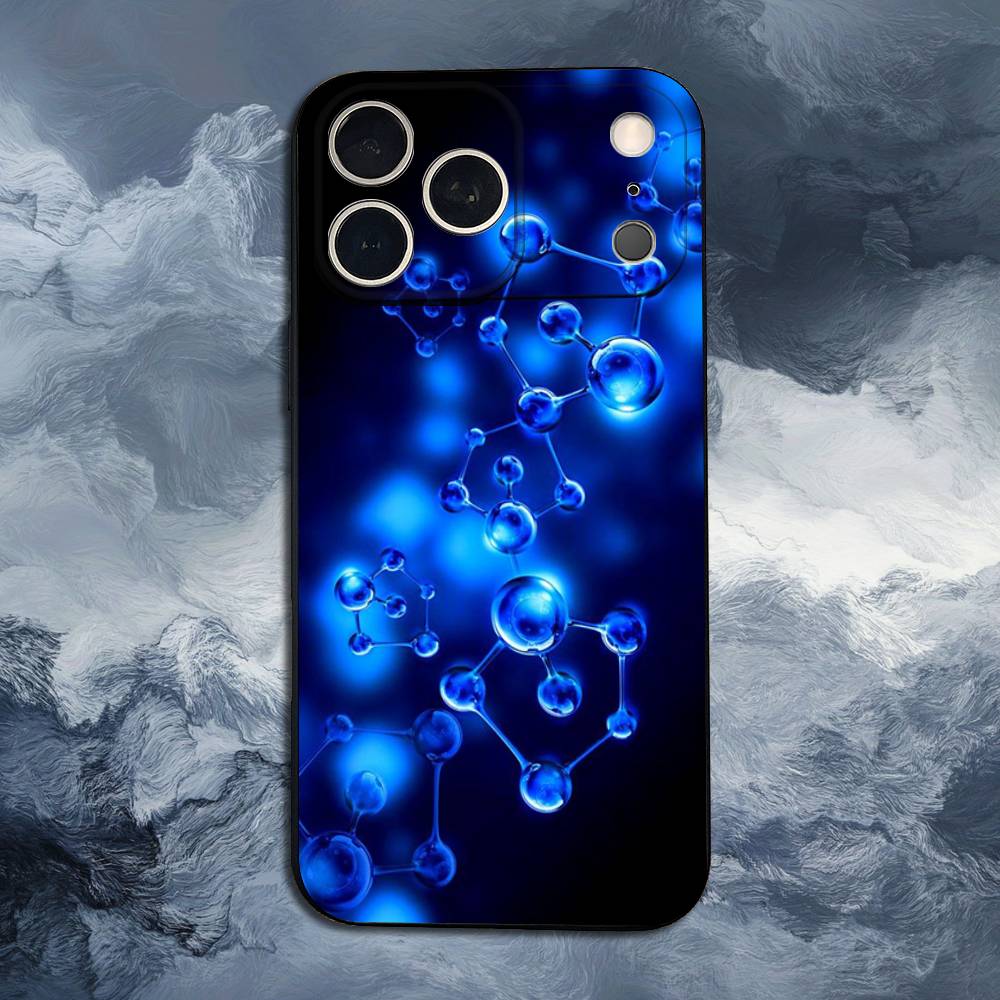 Science Biology DNA For iPhone 12,14,13,15,16,11,17,X,Mini,XR,SE,XS,Plus,Pro,Max,8,7,Soft Silicone Black Case
