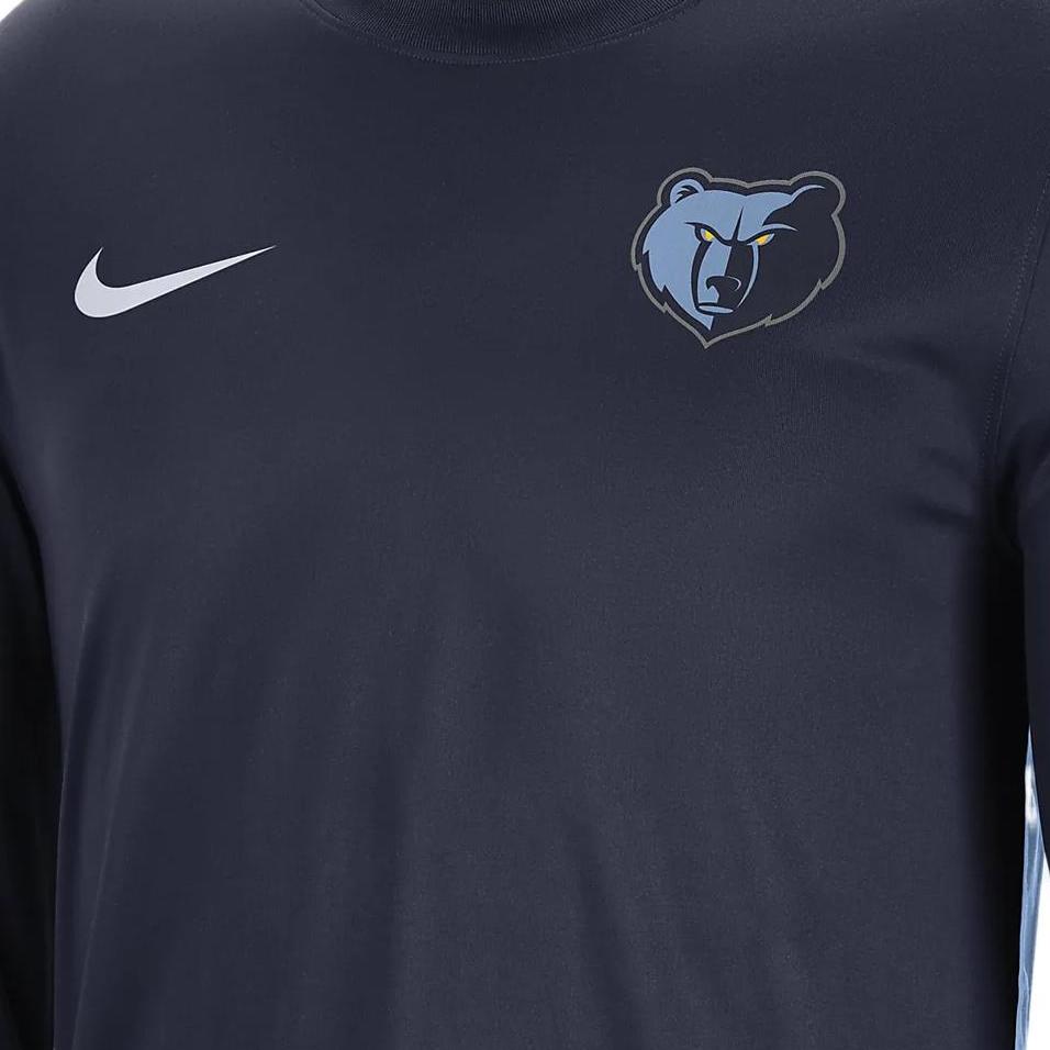 Nike Dri-FIT NBA Crew Neck Quick-Dry Casual Long Sleeve T-Shirt Men tops Dark-Blue FB3483-419