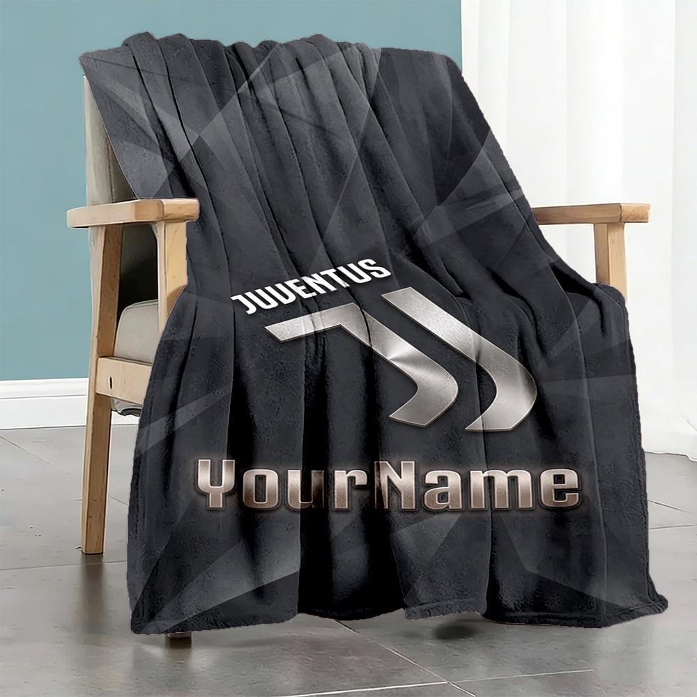 Juventus Personalized Name Blanket Throw Personalized Blanket Ultra-Soft Great for Livingroom Living Room Seaside Bedding Ideal for All Seasons