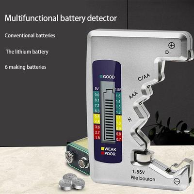Tester baterií Digitální kapacita Univerzální tlačítko Pro lithiové N /AAA/C/D/1,5V články Tester baterií Kontrolka Bt168 Napájení