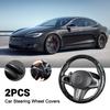 New Carbon Fiber Car Steering Wheel Cover Motorsports Style For Toyota Hilux Yaris Ractis Corolla Camry CHR Auris Tacoma Cruiser QY8