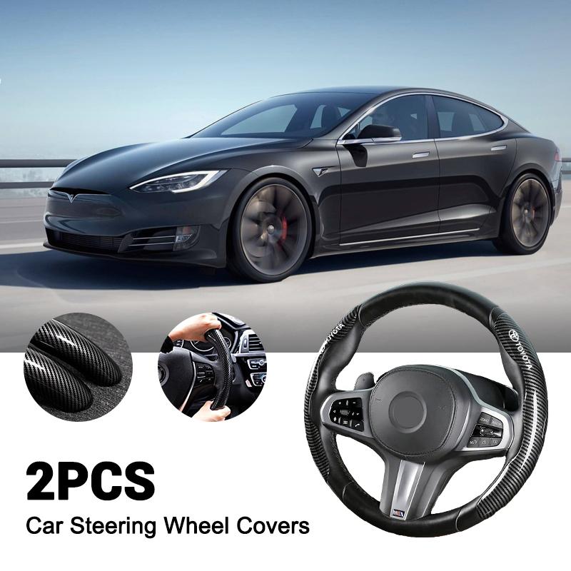 New Carbon Fiber Car Steering Wheel Cover Motorsports Style For Toyota Hilux Yaris Ractis Corolla Camry CHR Auris Tacoma Cruiser QY8