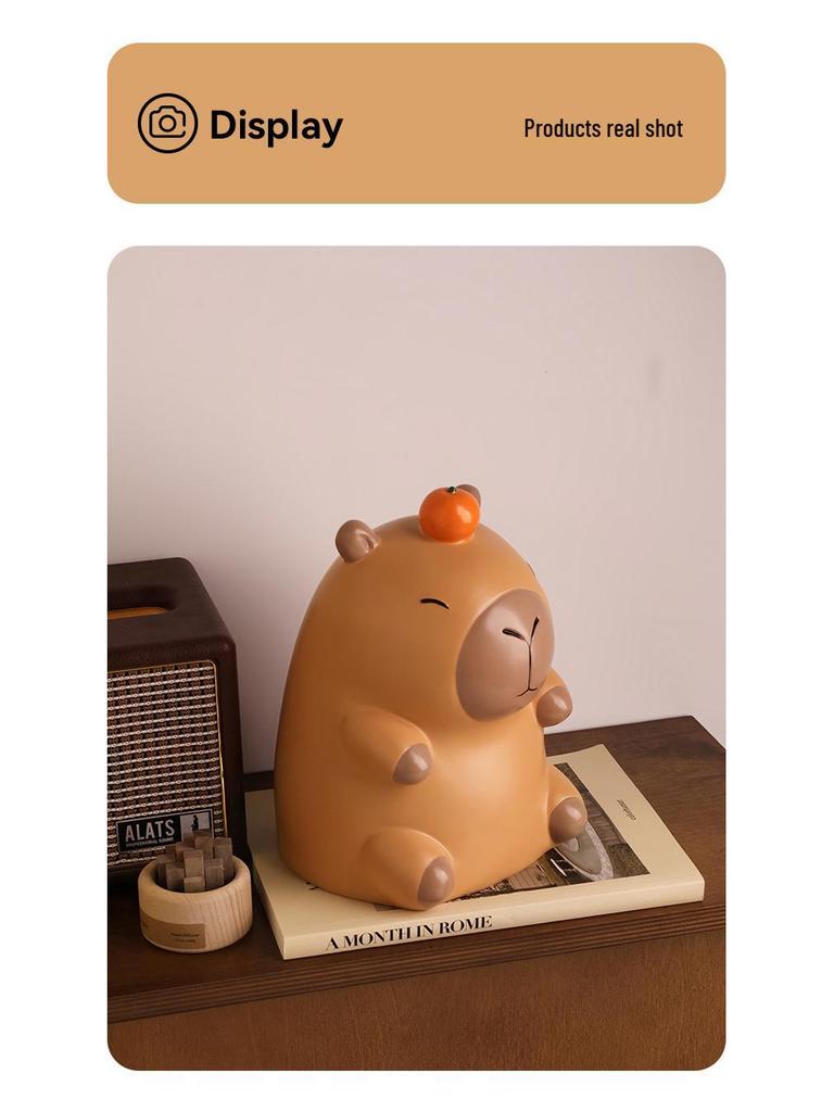 Capybara Cartoon Tissue Box - Cute Creative Desktop Paper Storage for Living Room