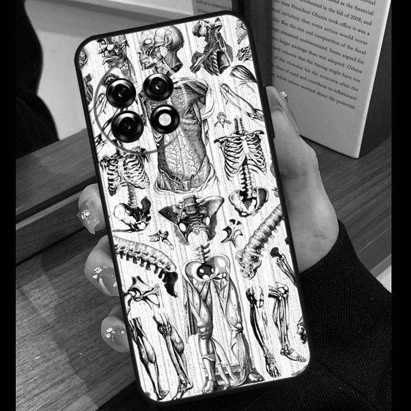 Medical Skeleton Anatomy Case For OnePlus 15 R 13T 13R 12R 10T 8T 13 12 11 9 10 Pro Nord 5 CE 4 2 3 Lite N20 N30 Cover