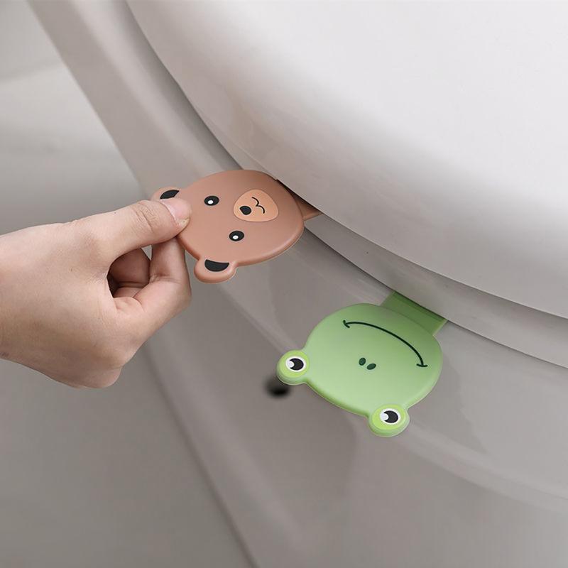 Ridicător de capac de toaletă de desene animate Dispozitiv de ridicare a toaletei Mâner pentru capacul toaletei Accesoriu WC