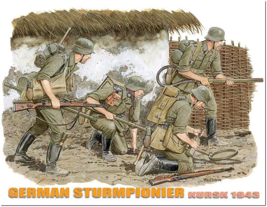 Platz WWII German Army Combat Engineers Kursk 1943 Figure Set Plastic Model DR6024 1/35