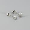 Heart Shaped Stud Earrings With Micro Zirconia Simple And Elegant Heart Earrings For Women Fashionable And Delicate Jewelry