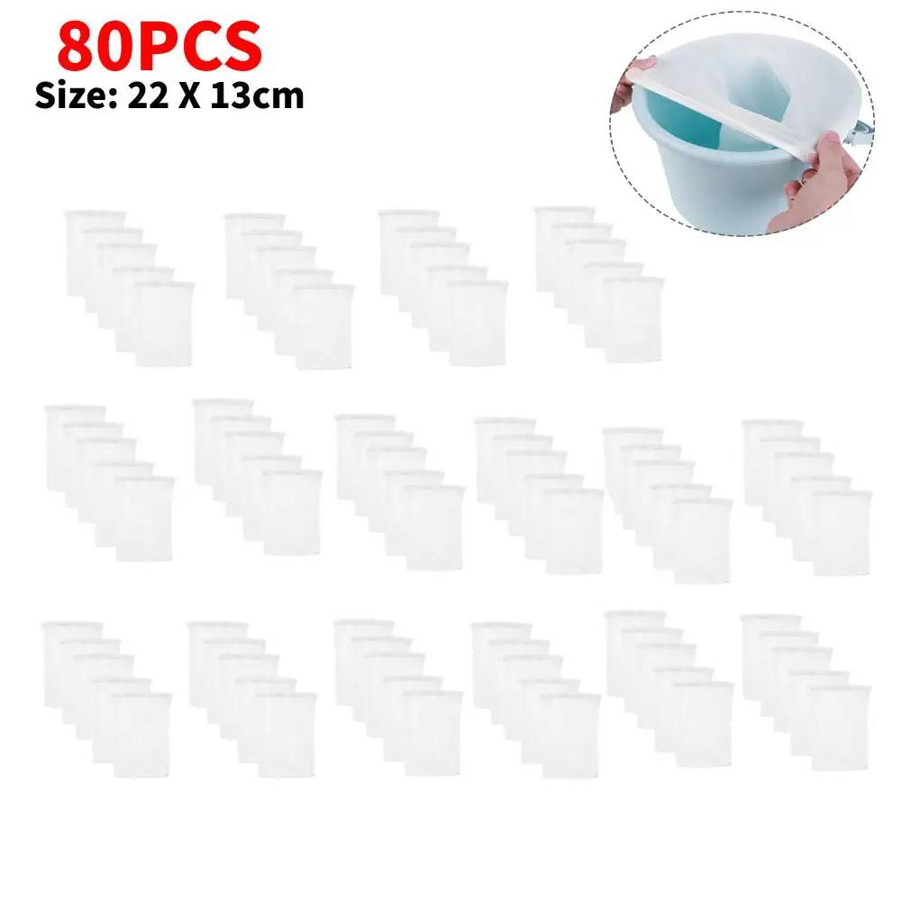 10/20/50/100pcs Filter Storage Pool Skimmer Socks Nylon Swimming Pool Filter Socks For Baskets Skimmers White Pool Supply
