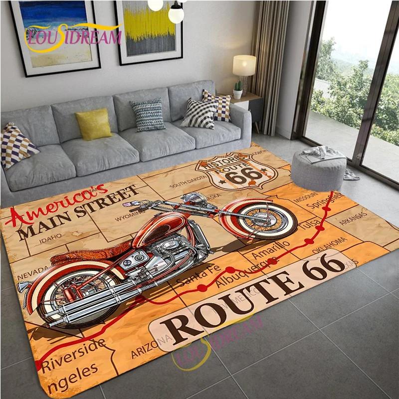 Tappeto retrò da moto, tappetino antiscivolo per grandi porte, zerbino da bagno per soggiorno, camera da letto, ingresso, decorazione per la casa