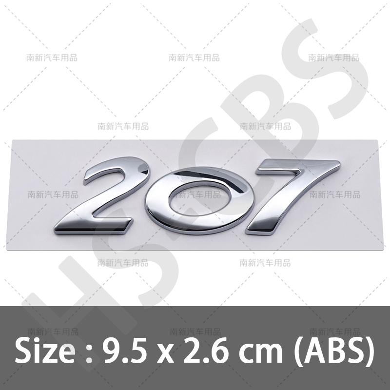 SQOB1 ABS 206 207 301 308 Rear Trunk Logo 307 508 3008 2008 4008 5008 Emblem Badge For Peugeot Car Styling Tailgate Emblem Stickers