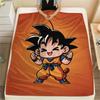 Son Goku Anime Print Flannel Blanket, Suitable for Bedrooms, Sofas, Beds, Chairs, Picnics, Travel -HE26