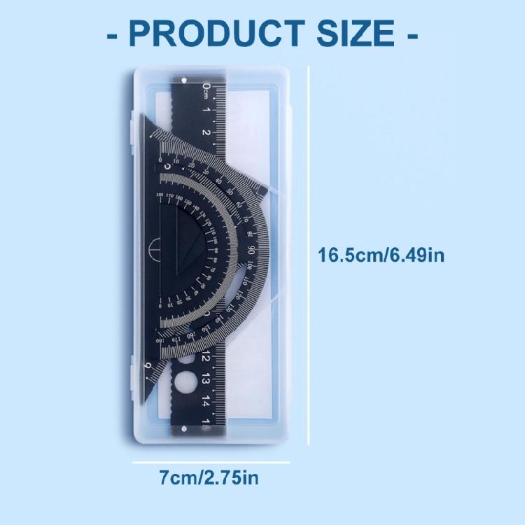 4 Pcs Protractor Drawing Set Metal Ruler Set Geometry Set Drawing Tool Math Measurement Tool for Student School Supplies