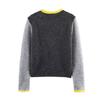 Women's Winter Retro Color Block Knit Cardigan Sweater Coat