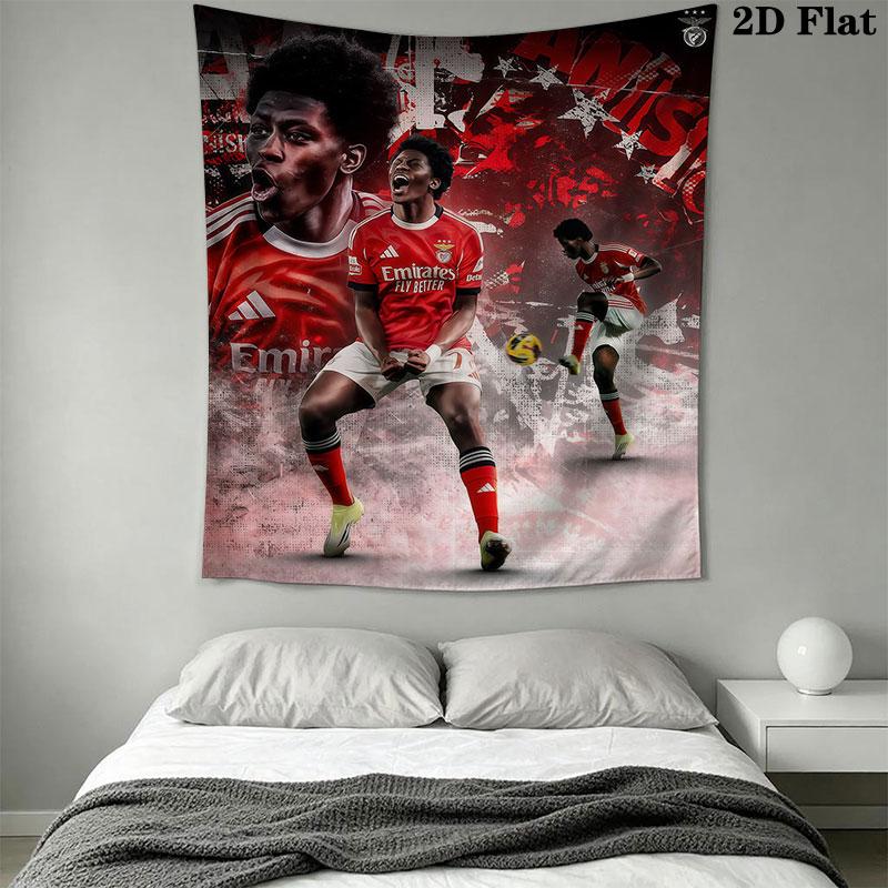 S.L. Benfica Wall Hanging Printed Fabric Blanket Decorative Tapestries for Bedroom Living Room Home Decor