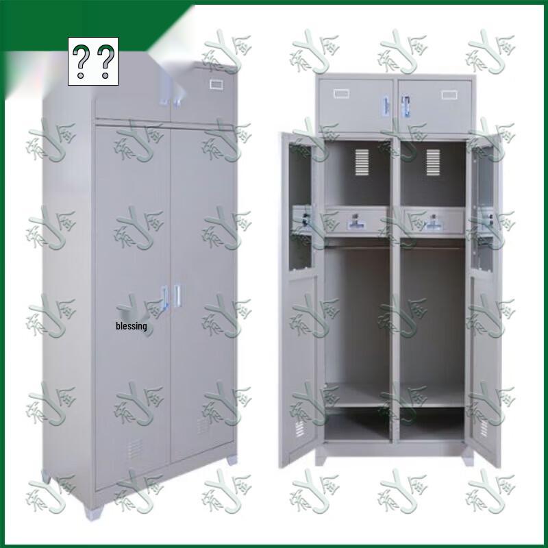 Youjin Two-Door Steel Storage Locker with Mirror