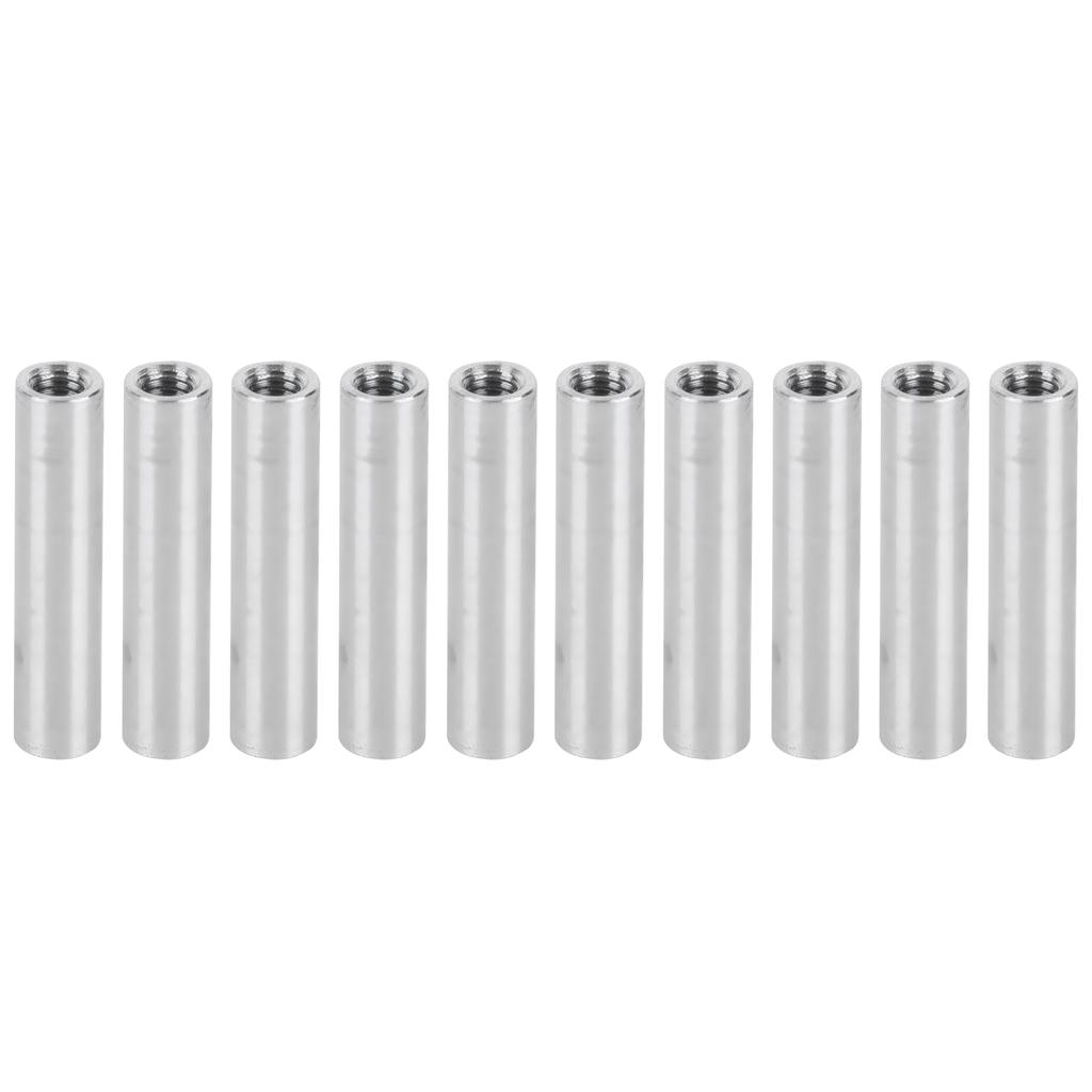 10Pcs Aluminum Alloy Column Round Female Thread Standoff Spacer Support Fasteners M4x0.7mmLong 24mm