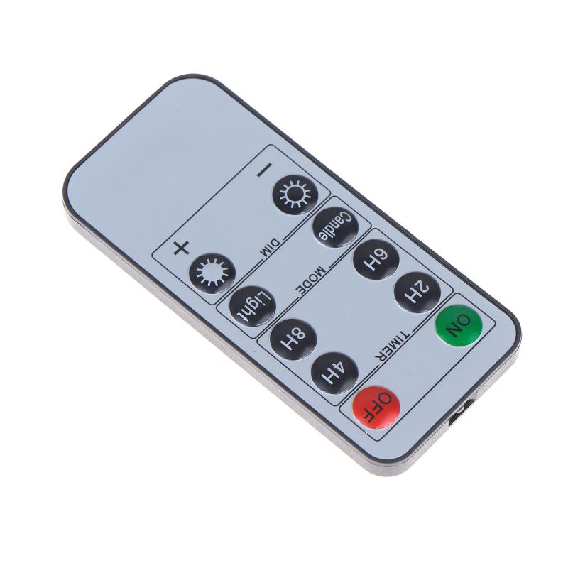 10-Key Battery Powered LED Candle Remote Control Timer Adjustable Illumination for Restaurant Ambience Decor